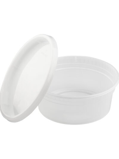 DELI CONTAINER TRANS  8oz COMBO