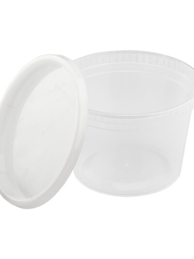 DELI CONTAINER TRANS 16oz COMBO