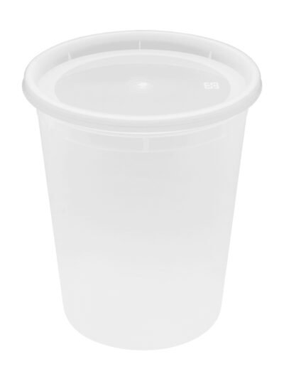 DELI CONTAINER TRANS 32oz COMBO (KARAT)